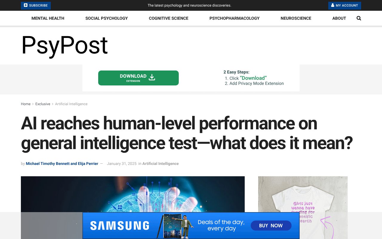 Screenshot of psypost.org
