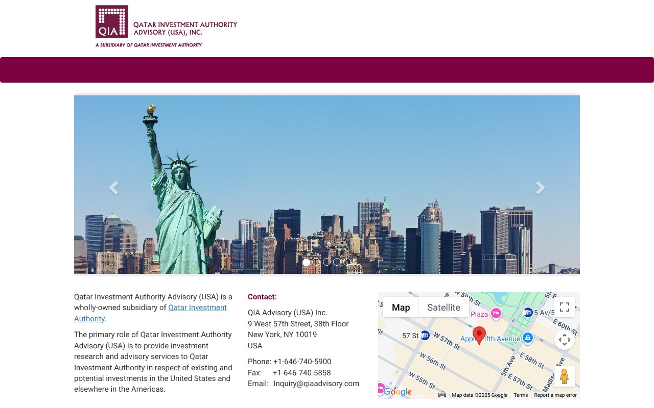 Screenshot of qiaadvisory.com