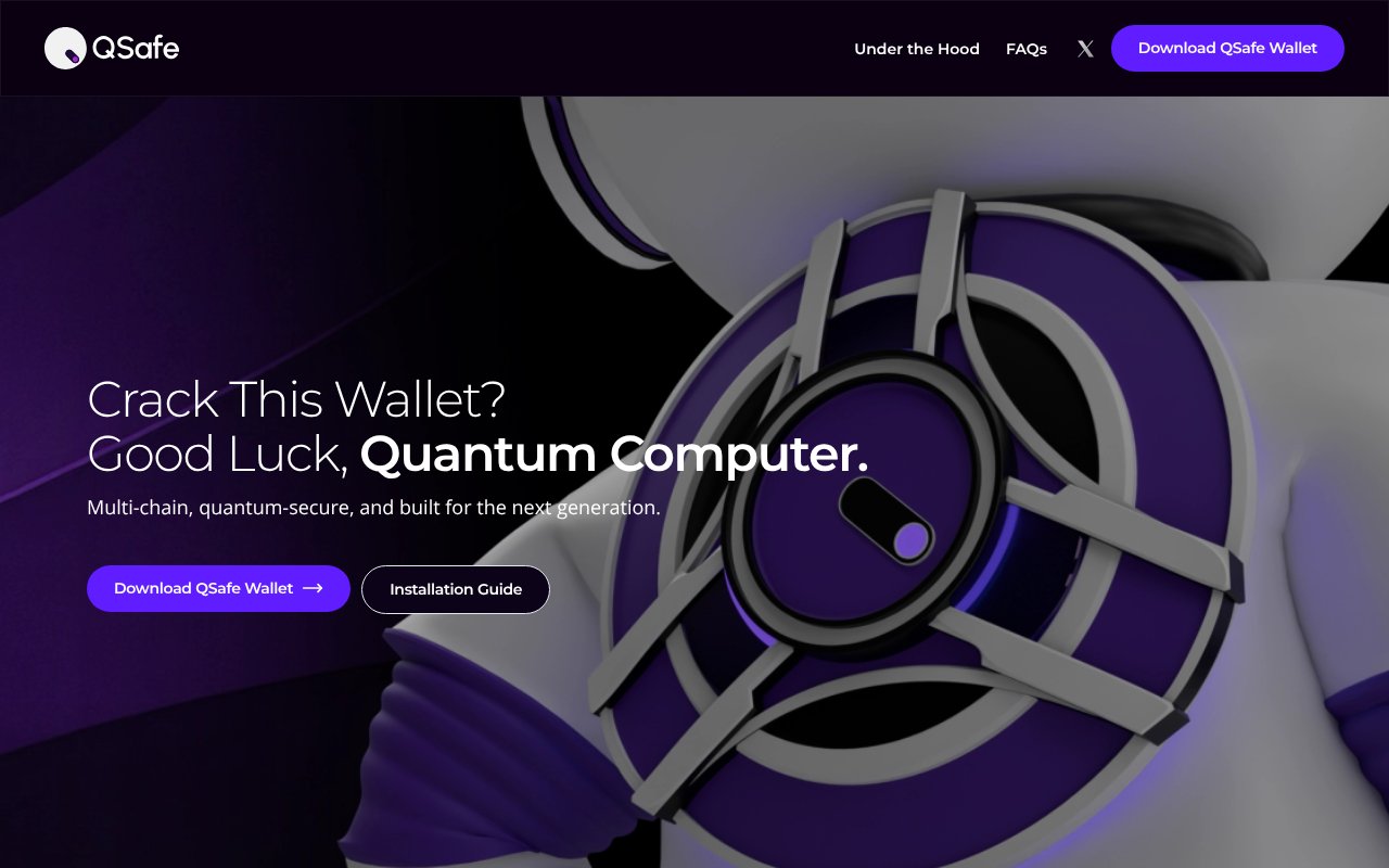 Screenshot of qsafewallet.com