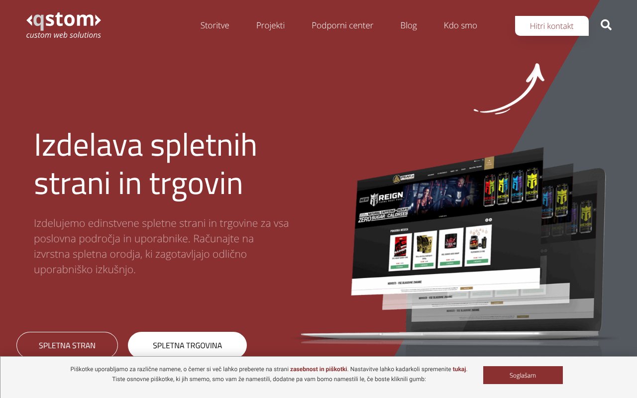 Screenshot of qstom.si