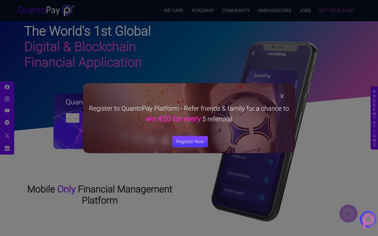 Screenshot of quantopay.com