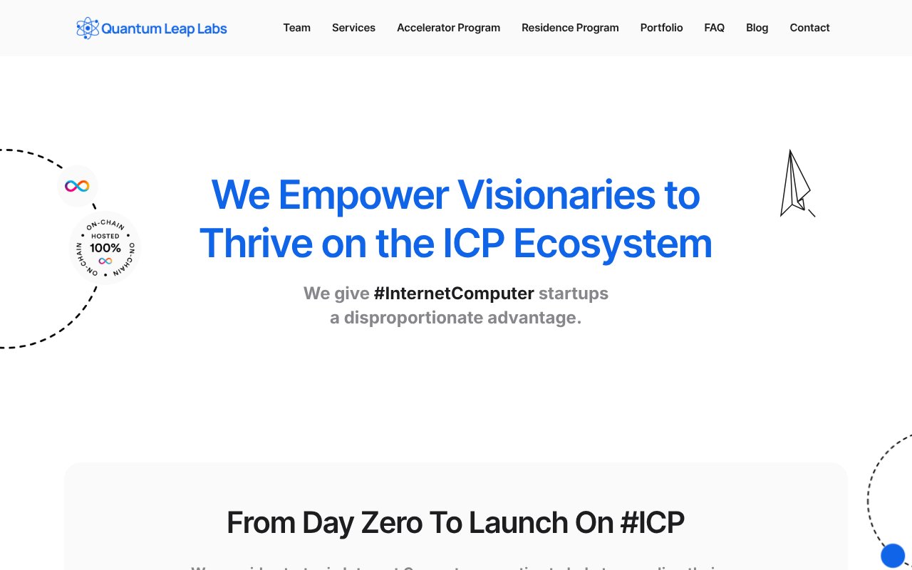 Screenshot of quantumleaplabs.ca