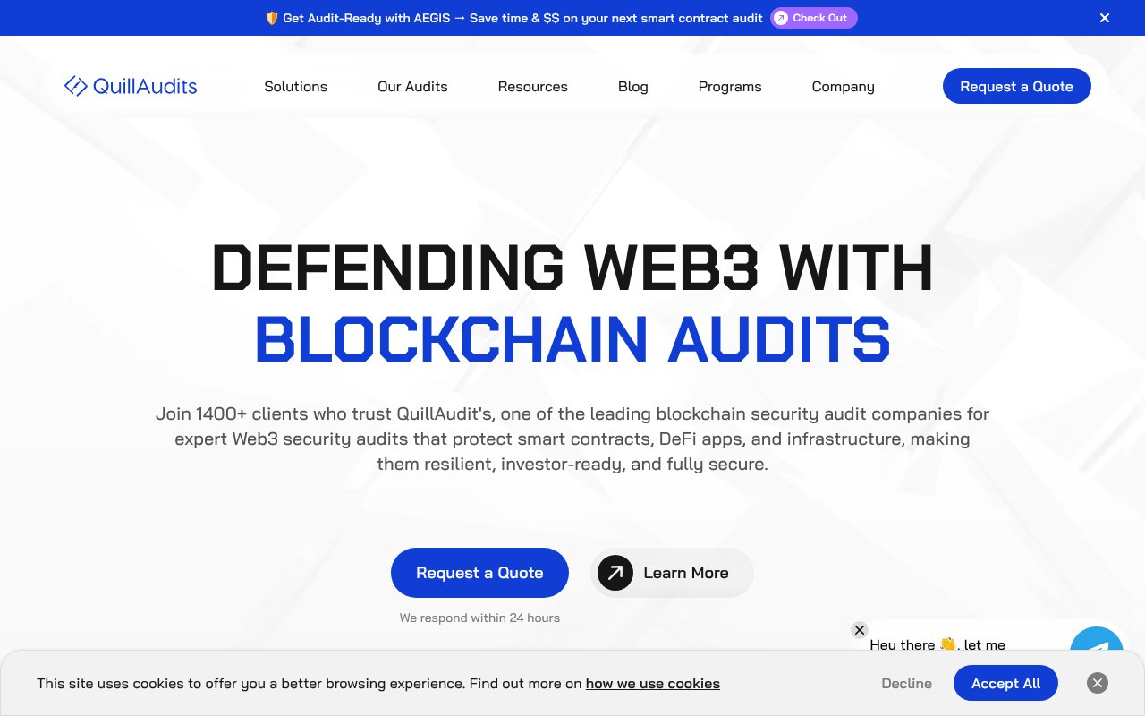 Screenshot of quillaudits.com