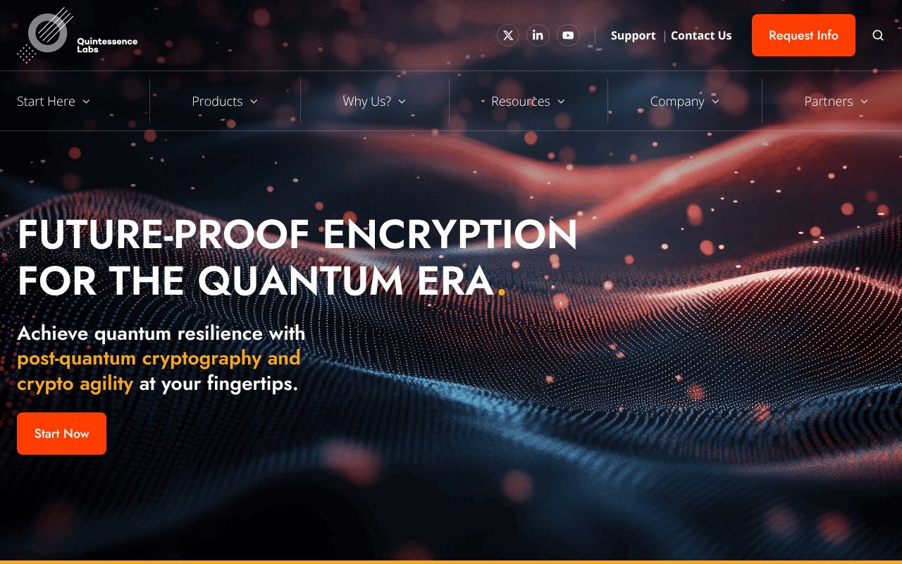 Screenshot of quintessencelabs.com