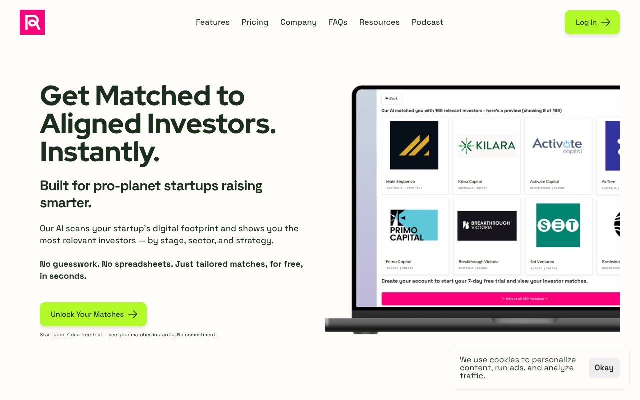 Screenshot of raaise.co