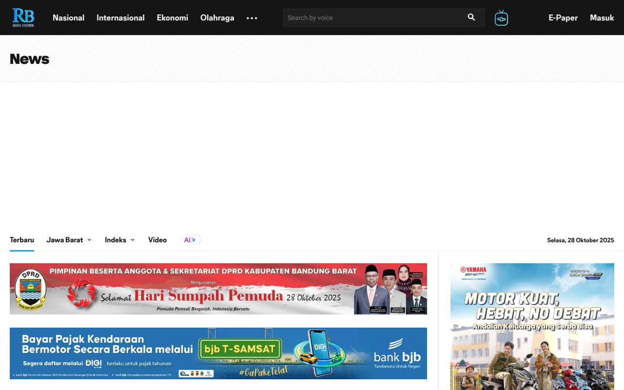 Screenshot of radarbandung.id