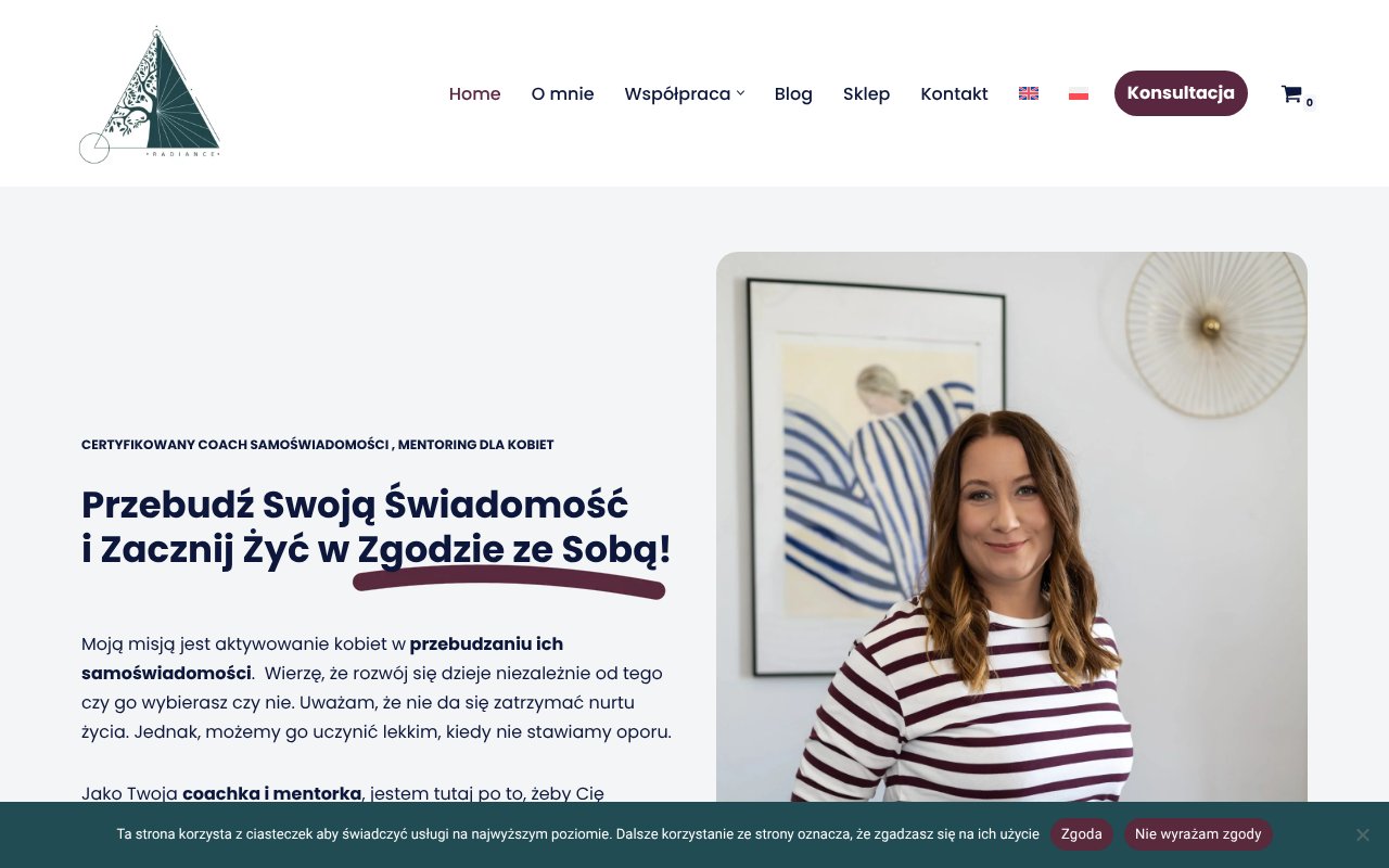 Screenshot of radiancebybasia.com