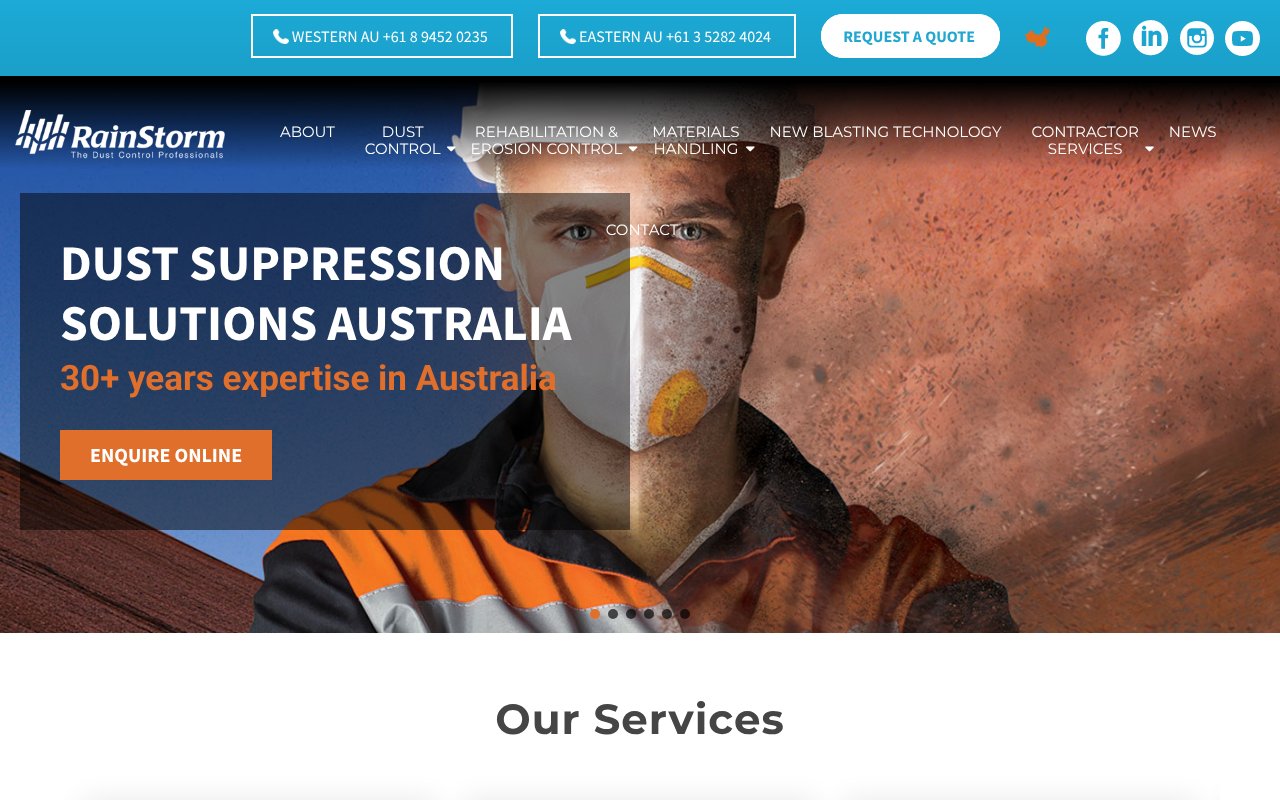 Screenshot of rainstorm.com.au