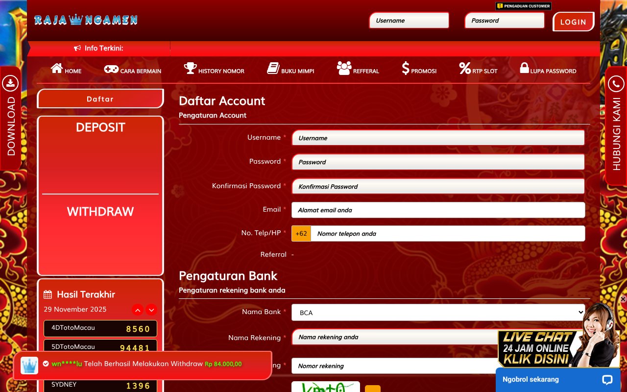 Screenshot of rajasejati.com