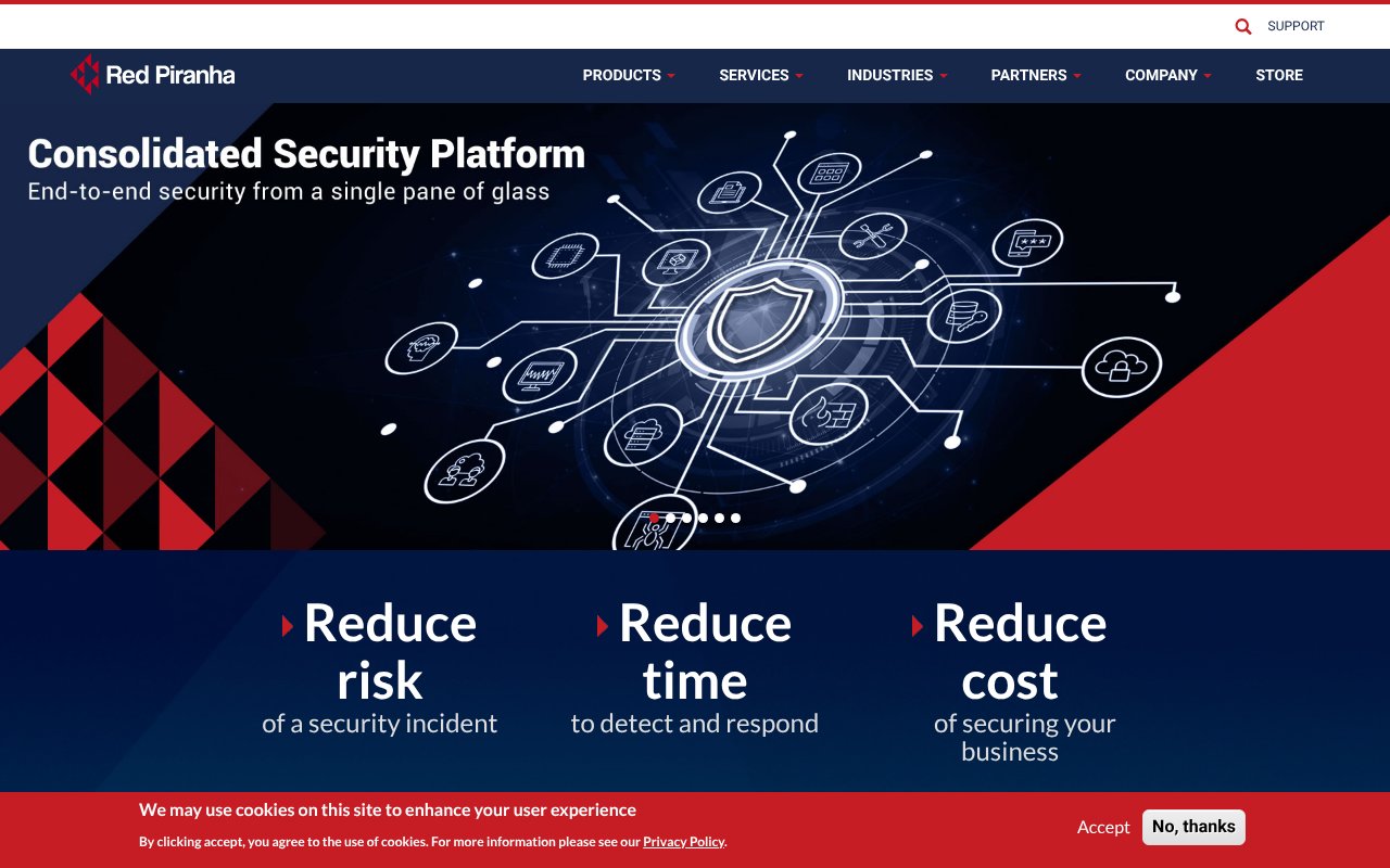Screenshot of redpiranha.net