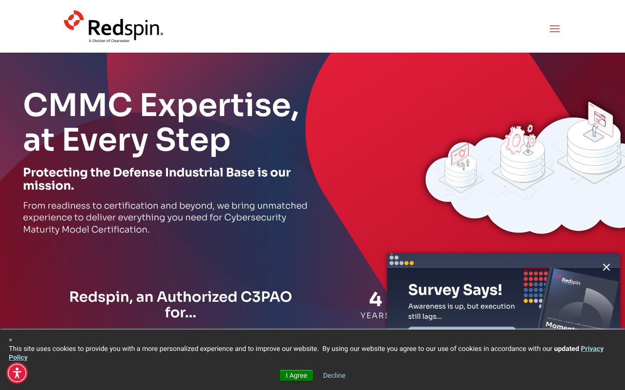 Screenshot of redspin.com