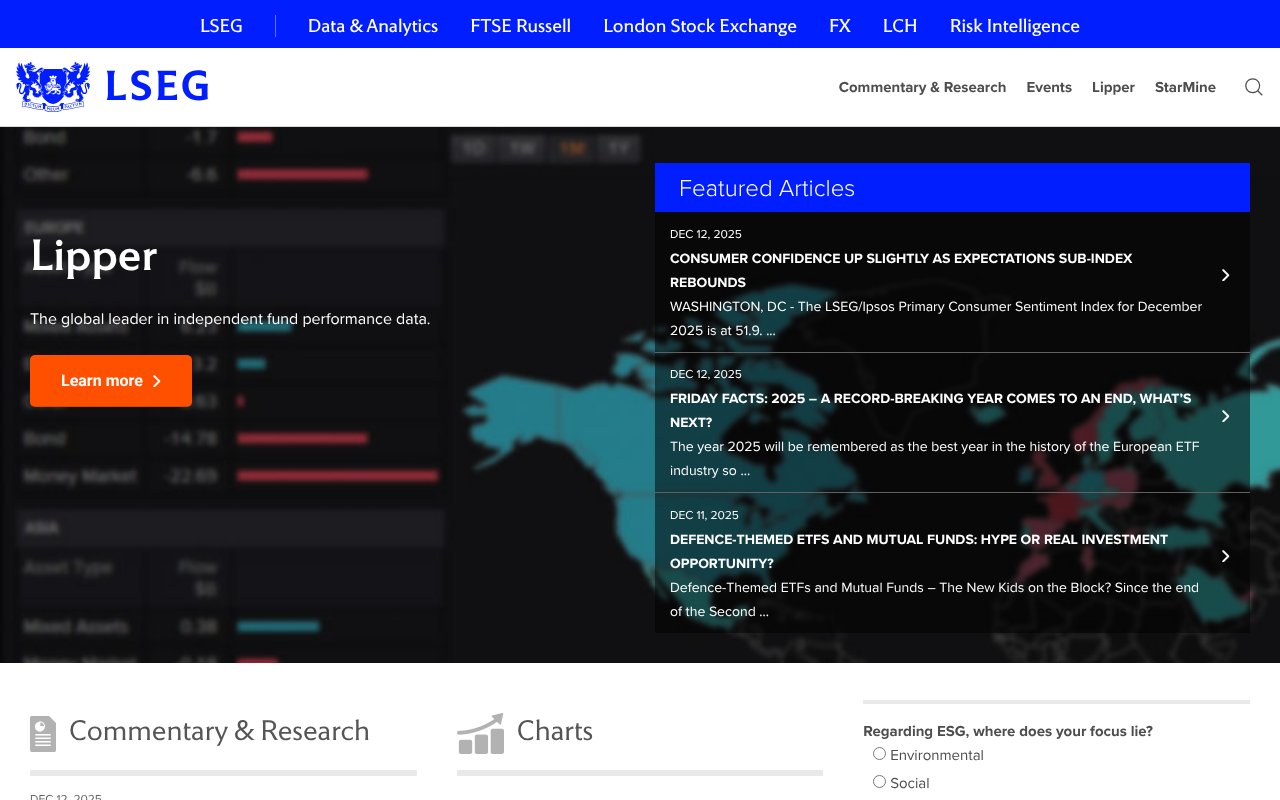 Screenshot of refinitiv.com