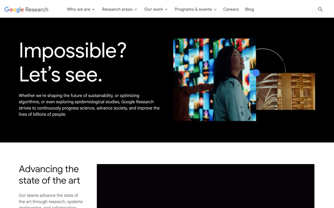 Screenshot of research.google