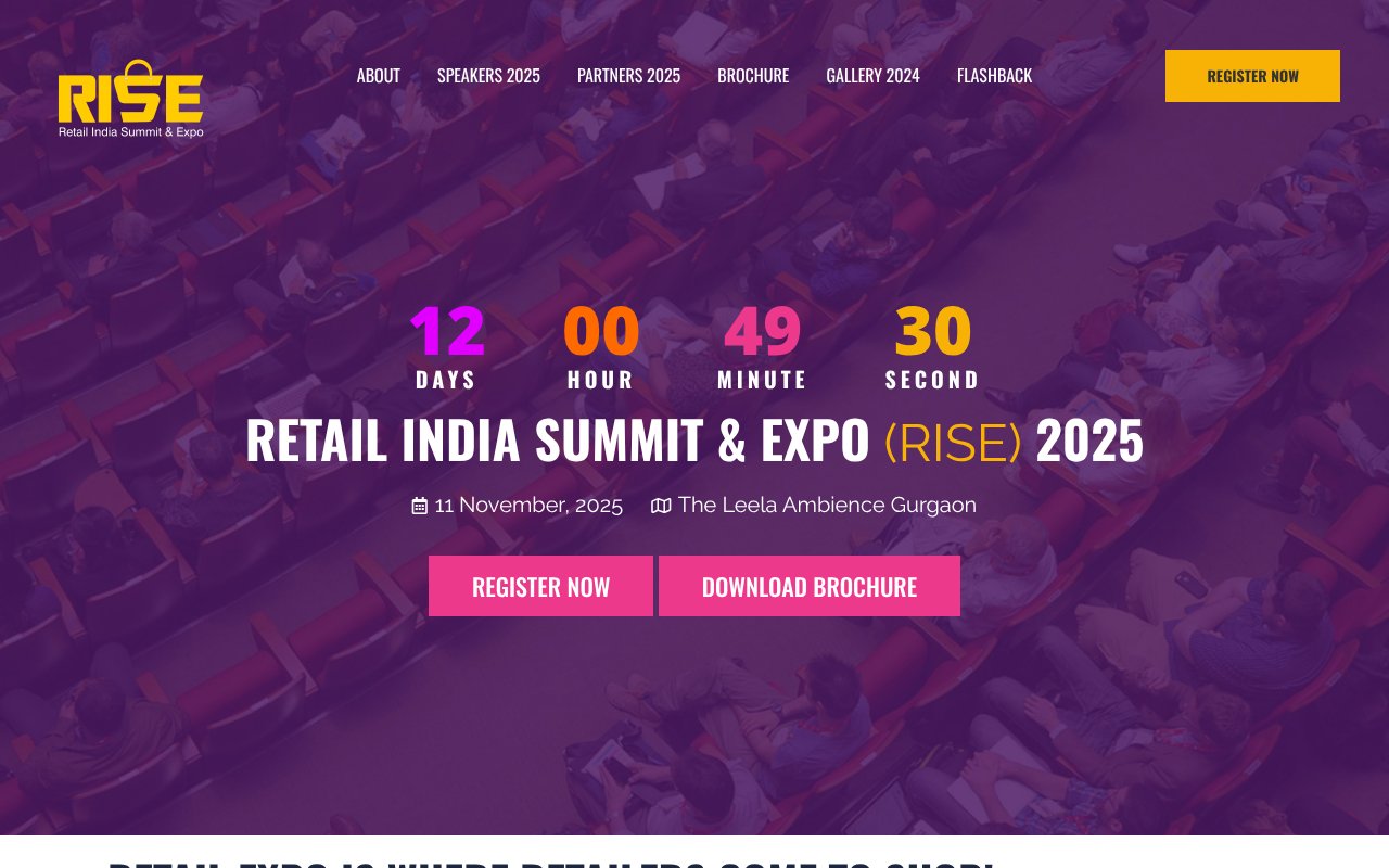 Screenshot of retailindiaexpo.net