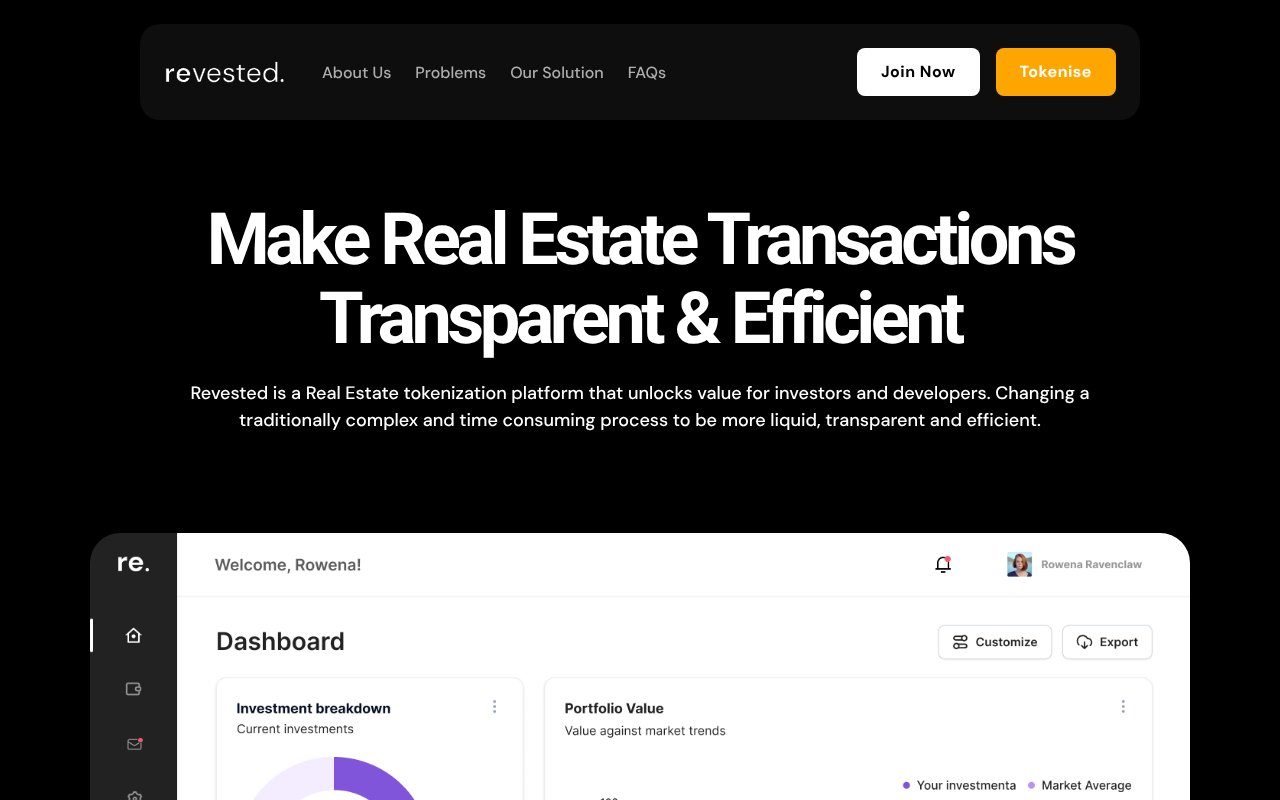 Screenshot of revested.co.uk