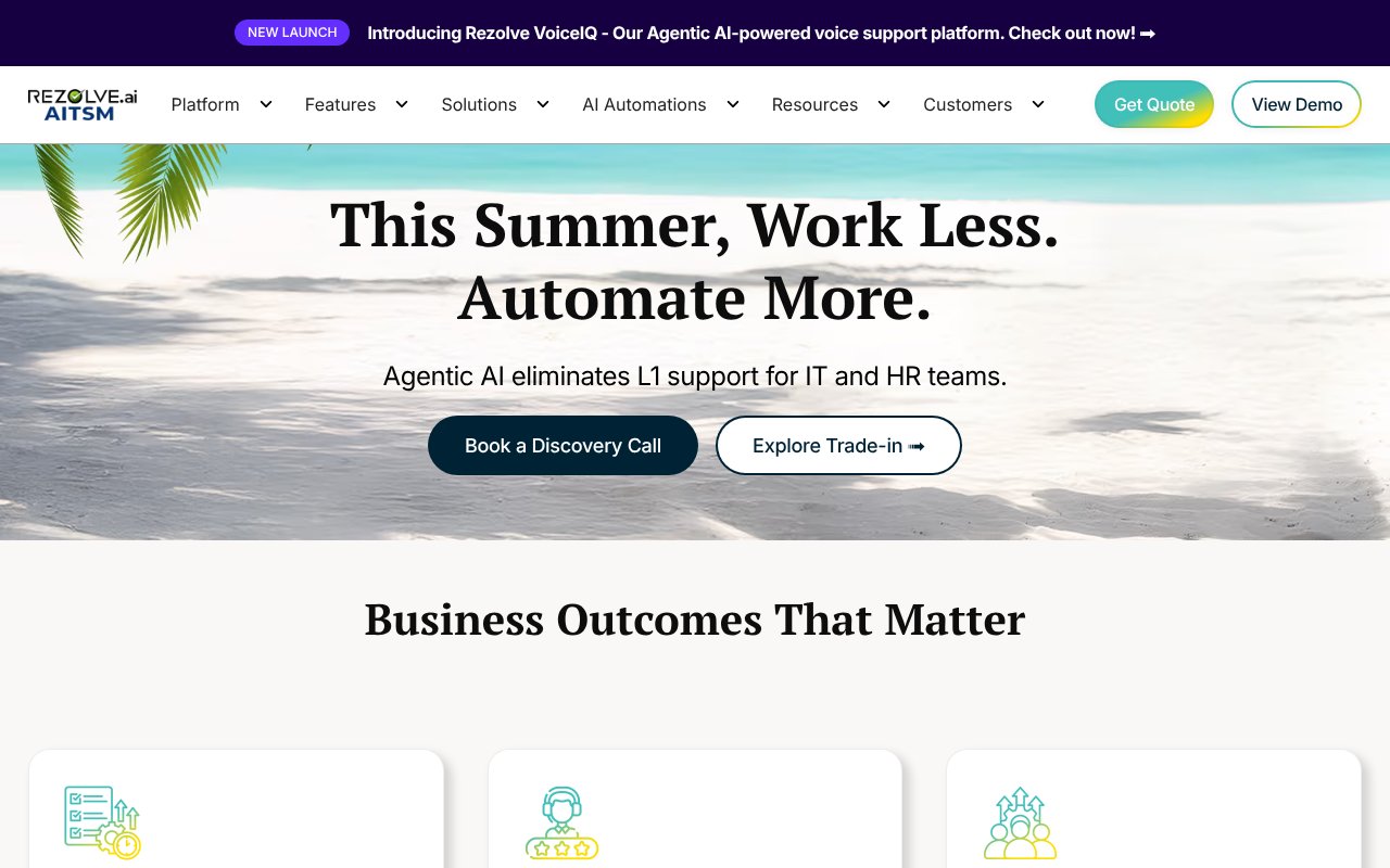 Screenshot of rezolve.ai
