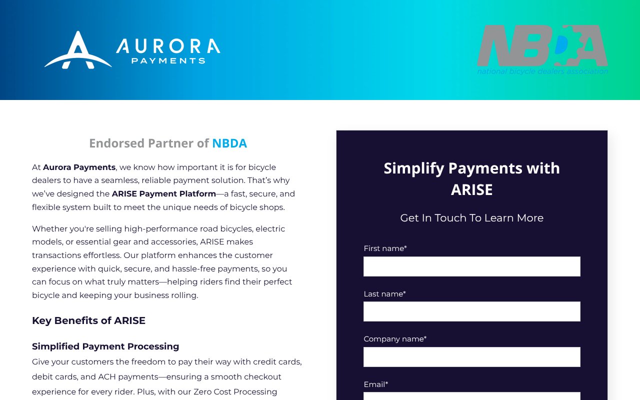 Screenshot of risewithaurora.com