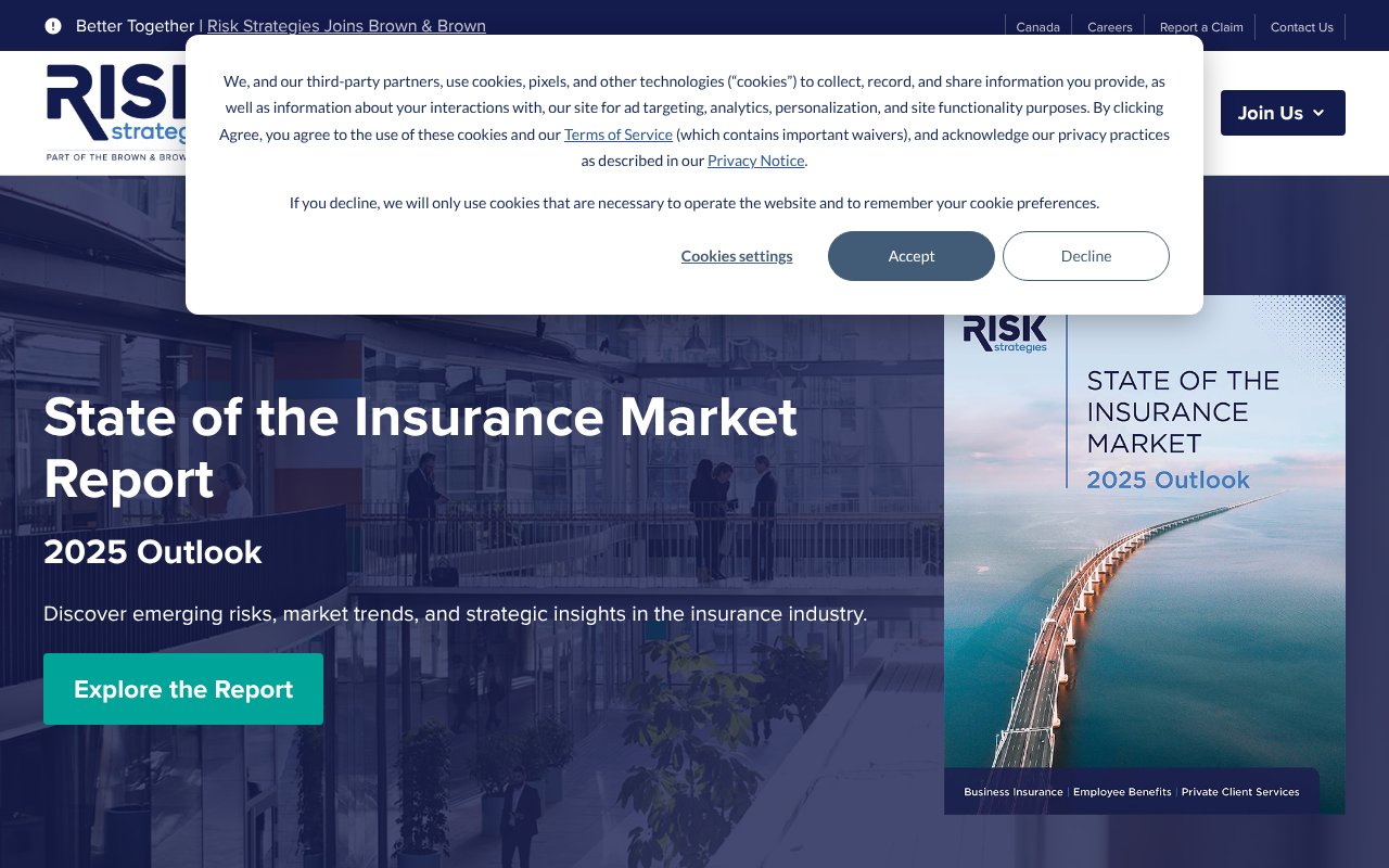 Screenshot of risk-strategies.com