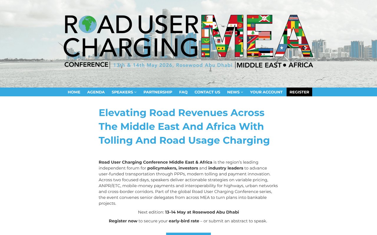 Screenshot of roaduserchargingconferencemea.com