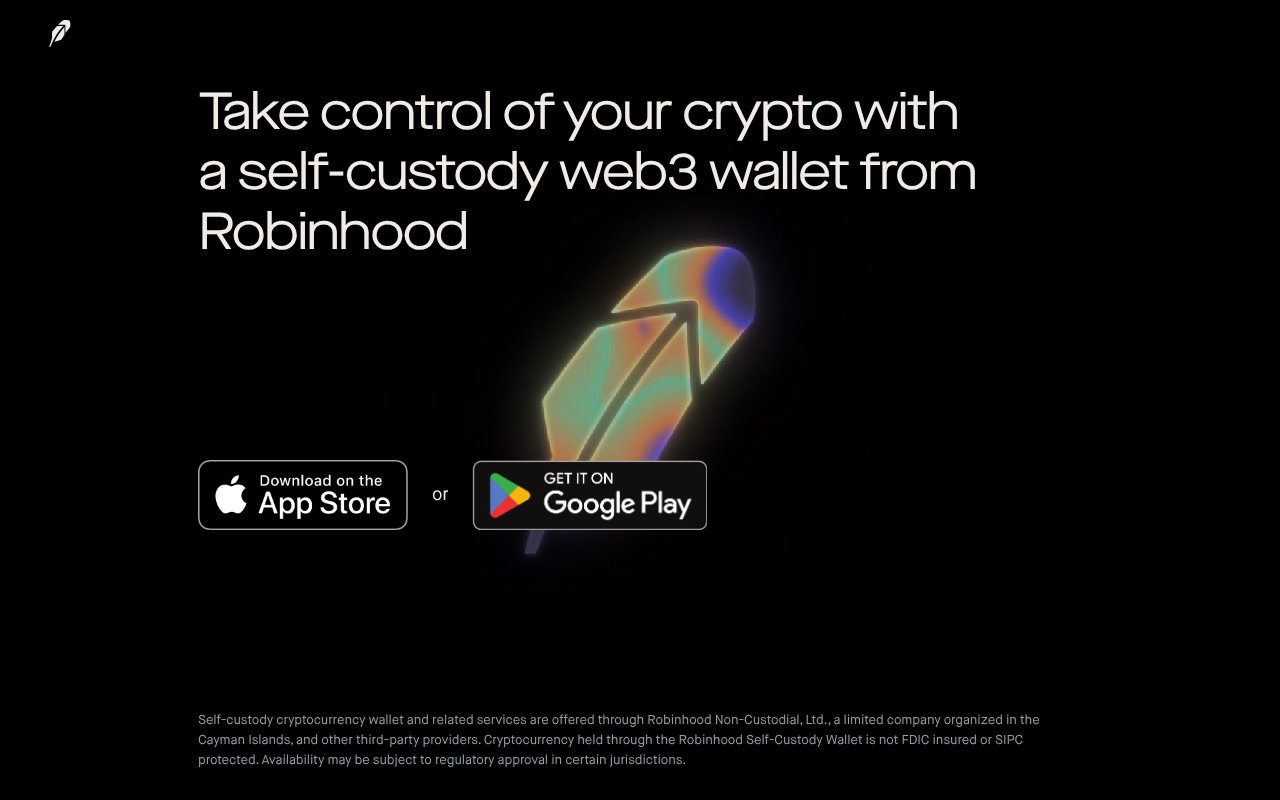 Screenshot of robinhood.com