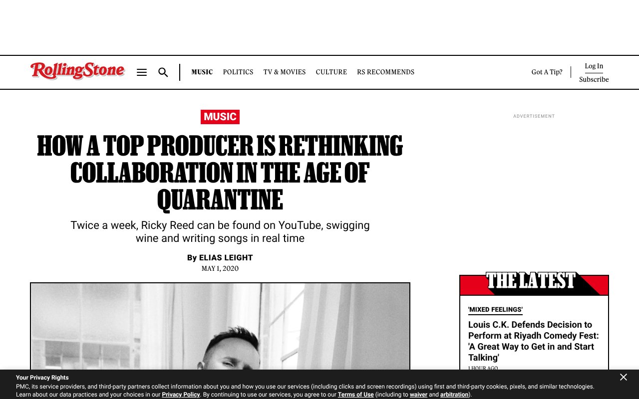 Screenshot of rollingstone.com