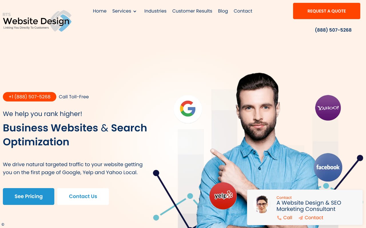 Screenshot of rtswebsitedesign.com