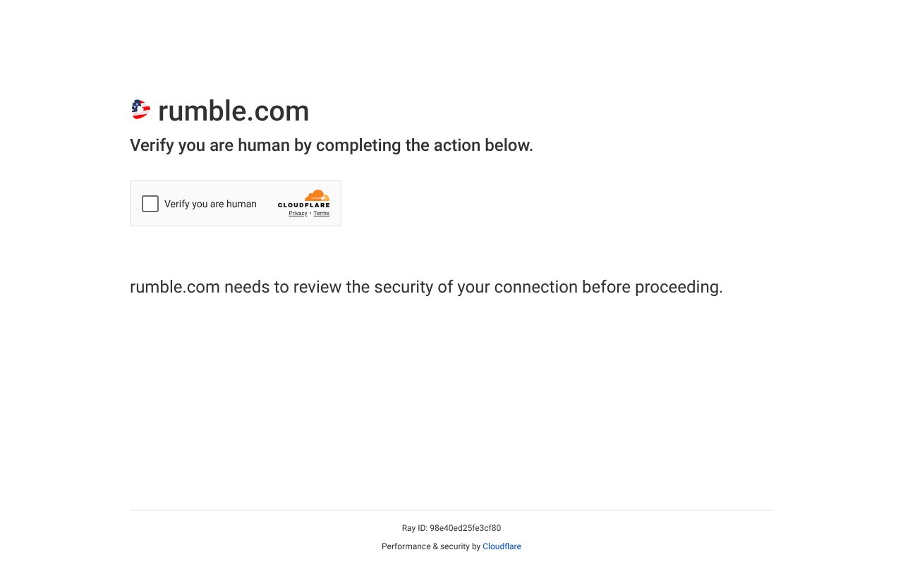 Screenshot of rumble.com