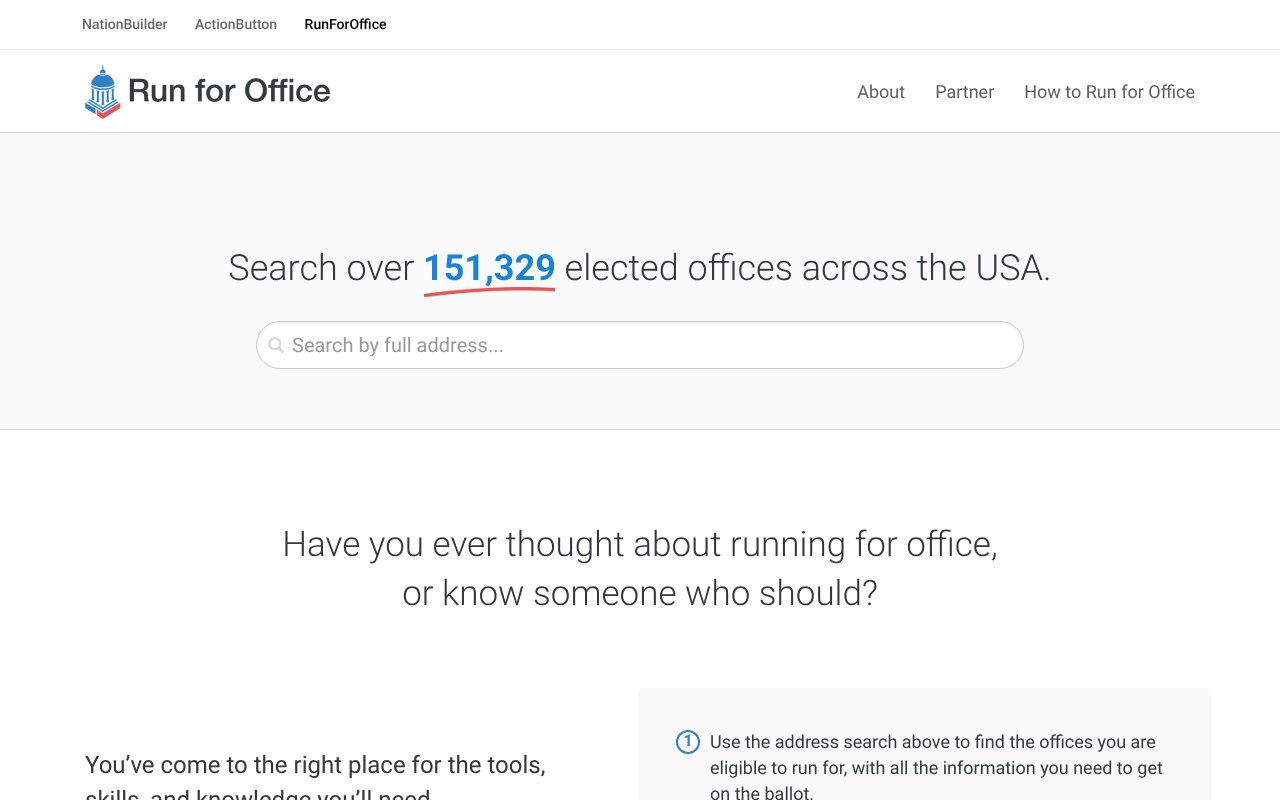 Screenshot of runforoffice.org