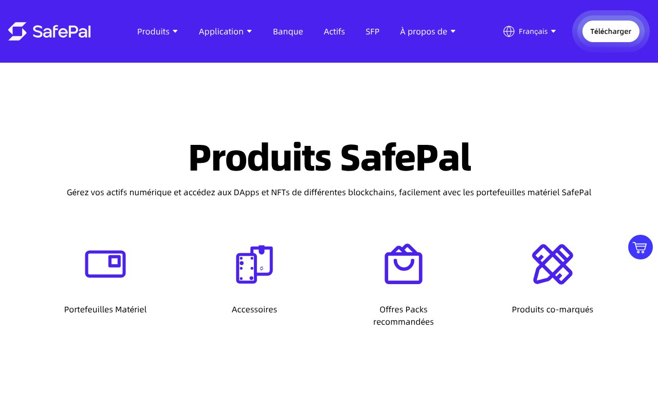 Screenshot of safepal.com