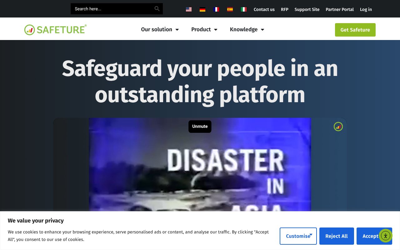 Screenshot of safeture.com