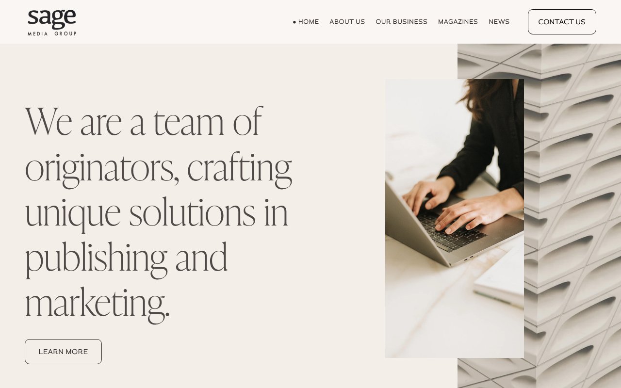Screenshot of sagemedia.com.au