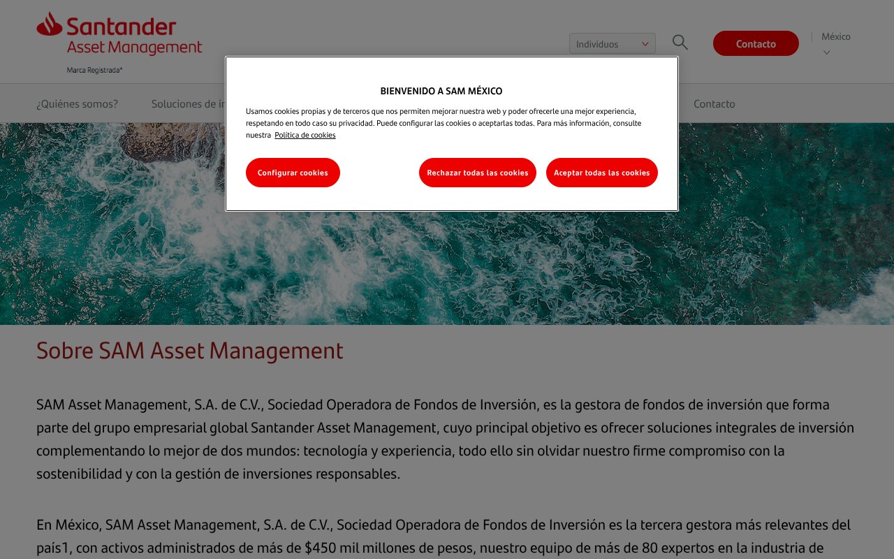Screenshot of samassetmanagement.com.mx