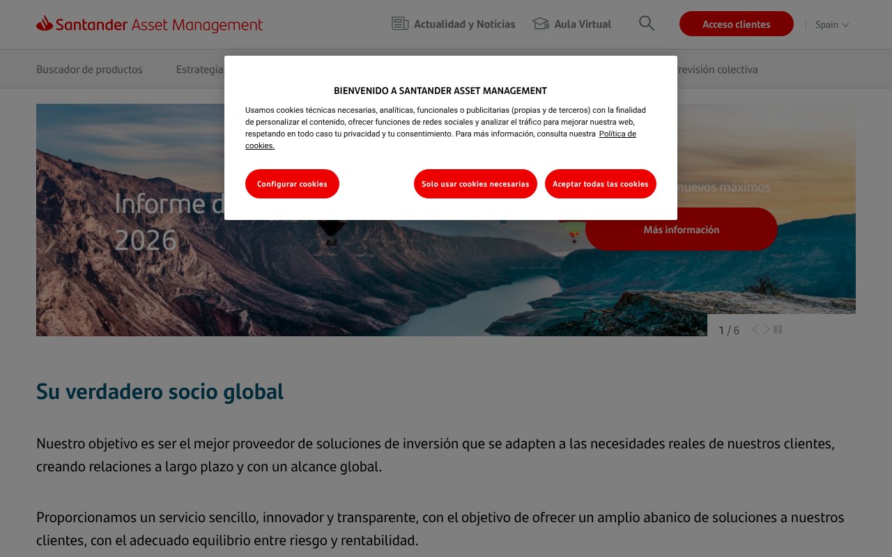 Screenshot of santanderassetmanagement.es