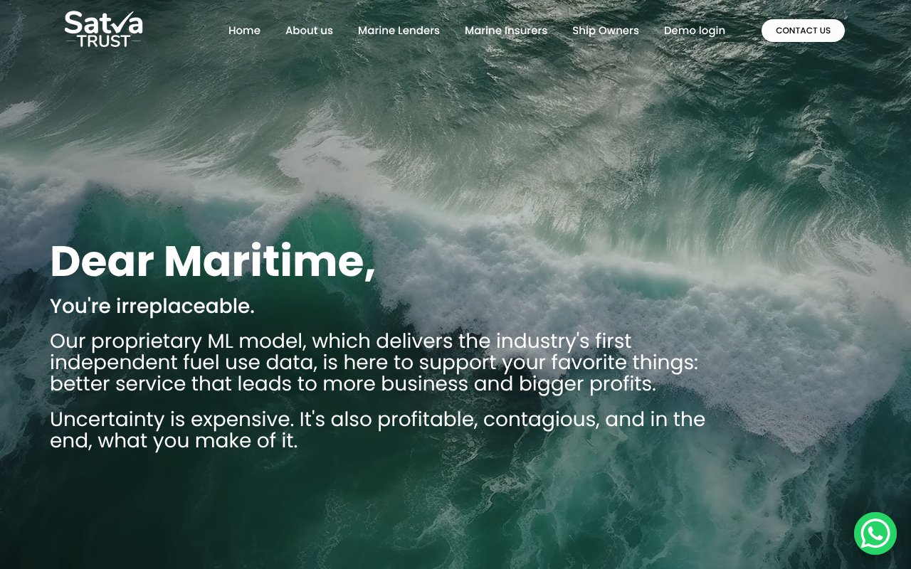 Screenshot of satvatrust.com