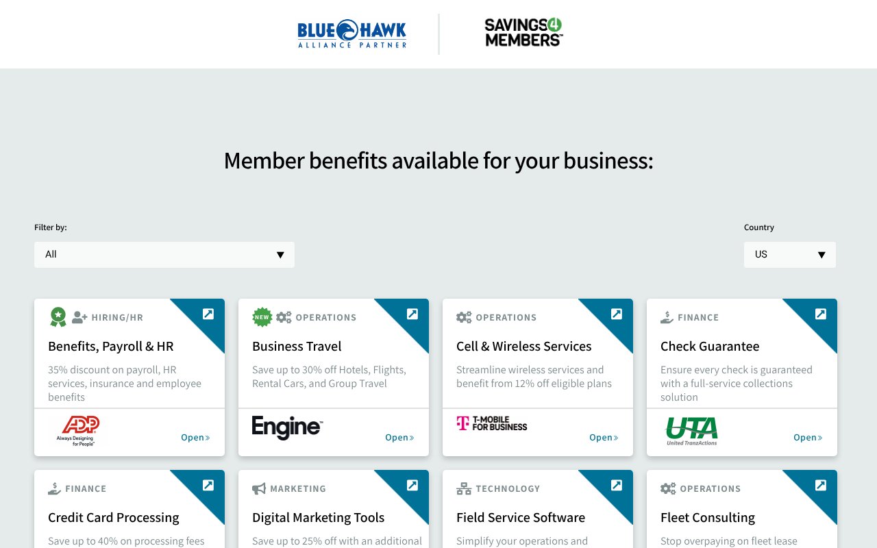 Screenshot of savings4members.com