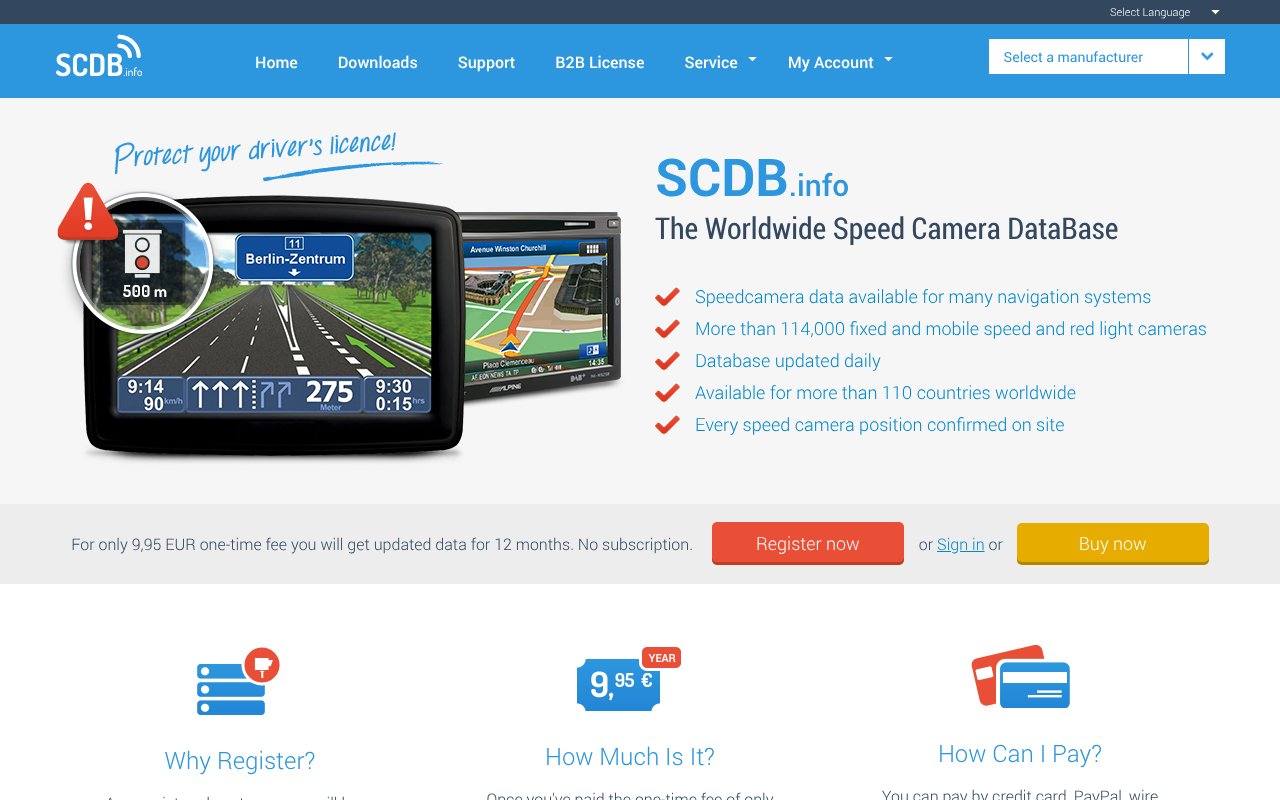 Screenshot of scdb.info