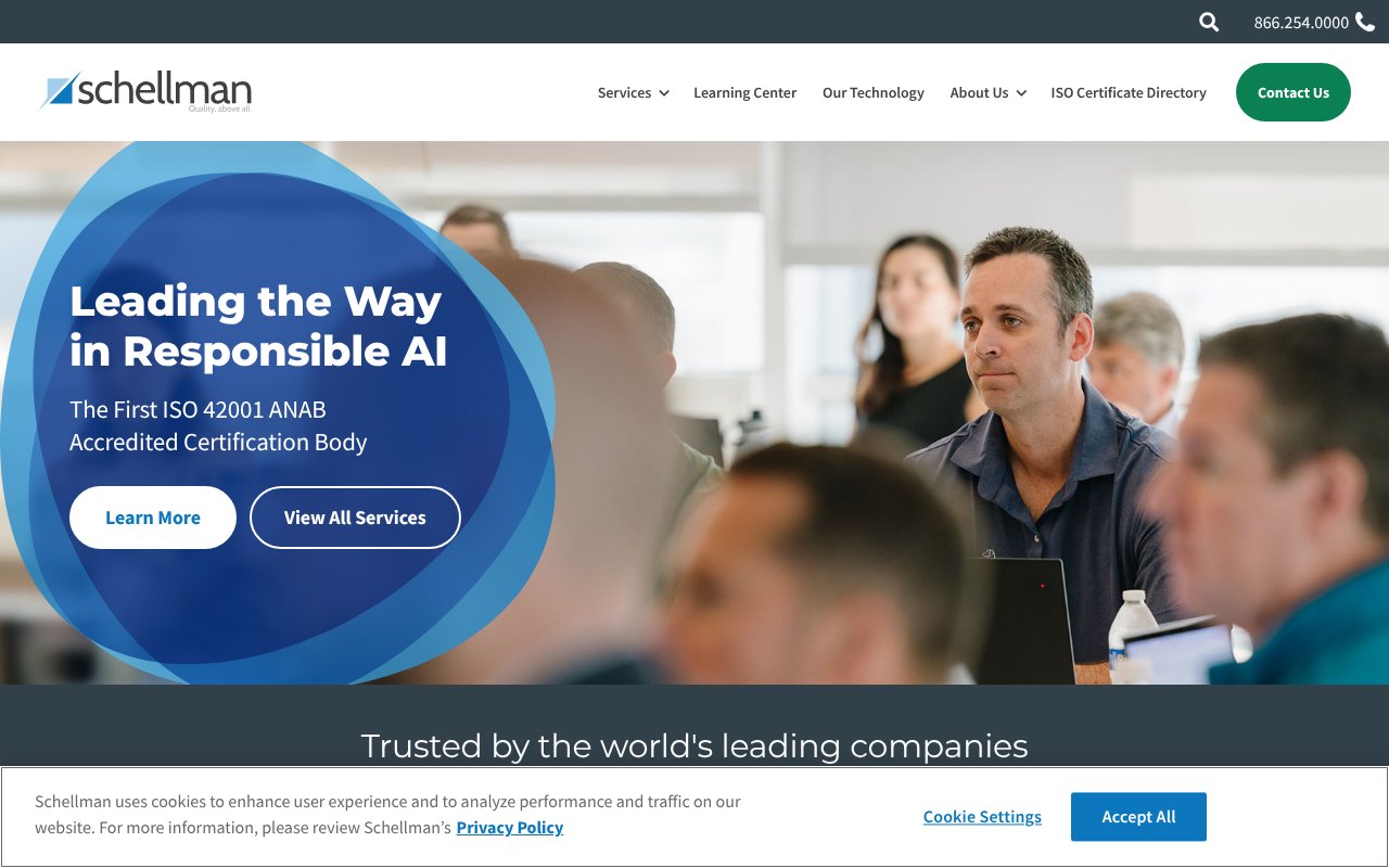 Screenshot of schellman.com