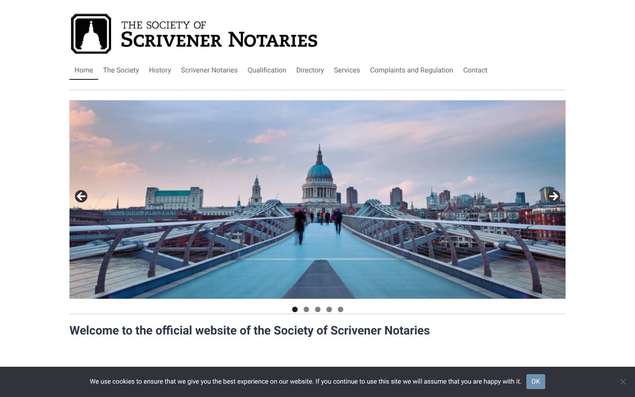 Screenshot of scrivener-notaries.org.uk