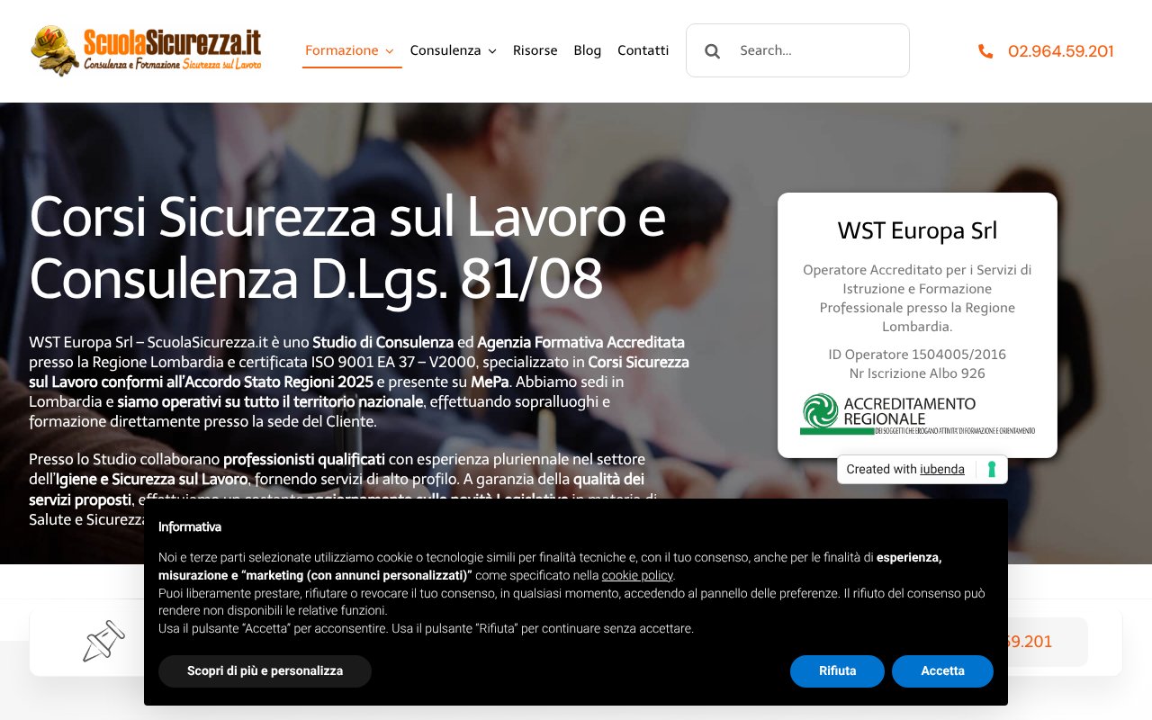 Screenshot of scuolasicurezza.it