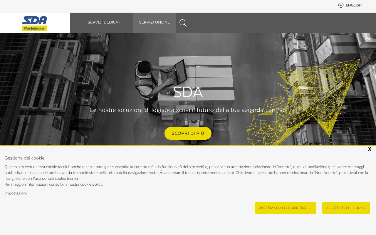 Screenshot of sda.it