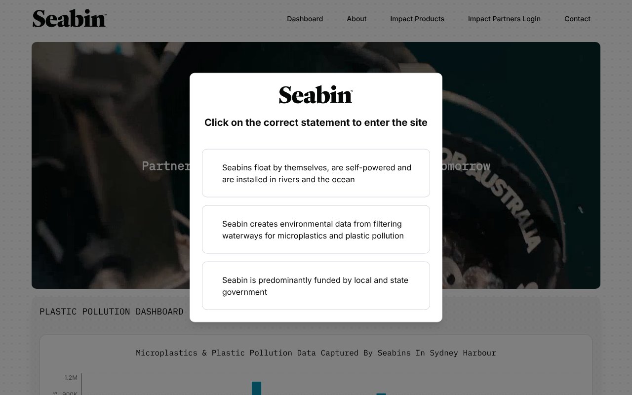 Screenshot of seabinproject.com