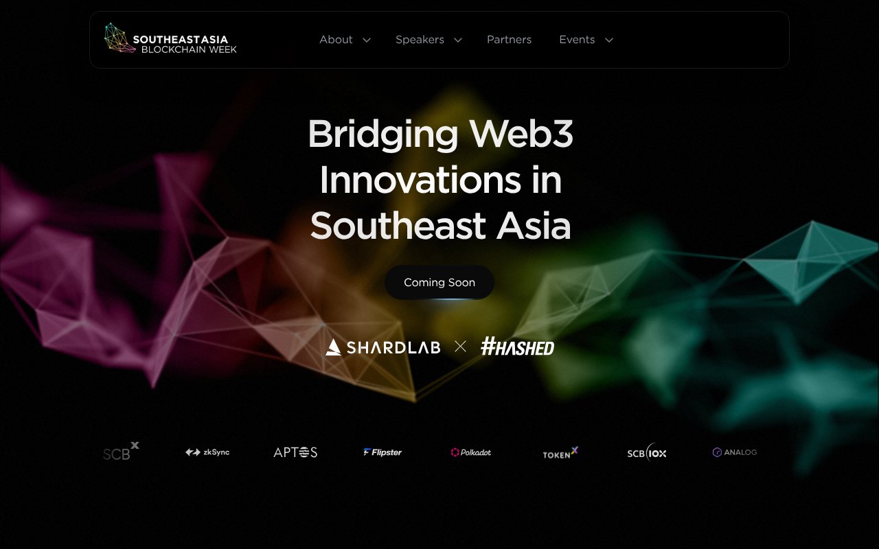 Screenshot of seablockchainweek.org