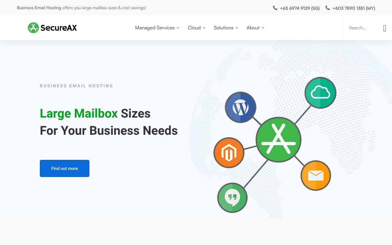 Screenshot of secureax.com