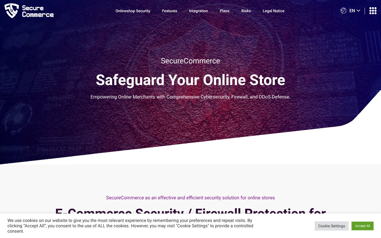 Screenshot of securecommerce.eu