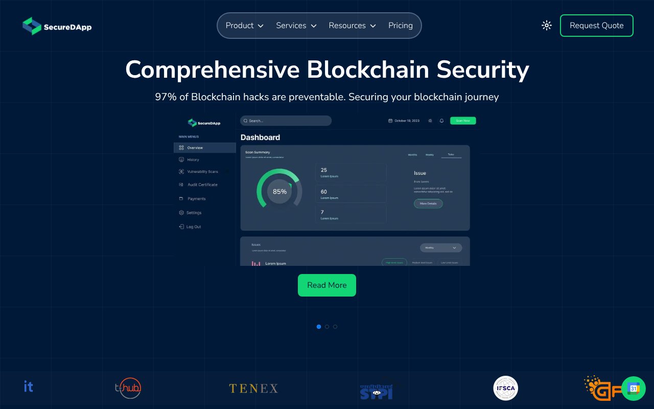 Screenshot of securedapp.io