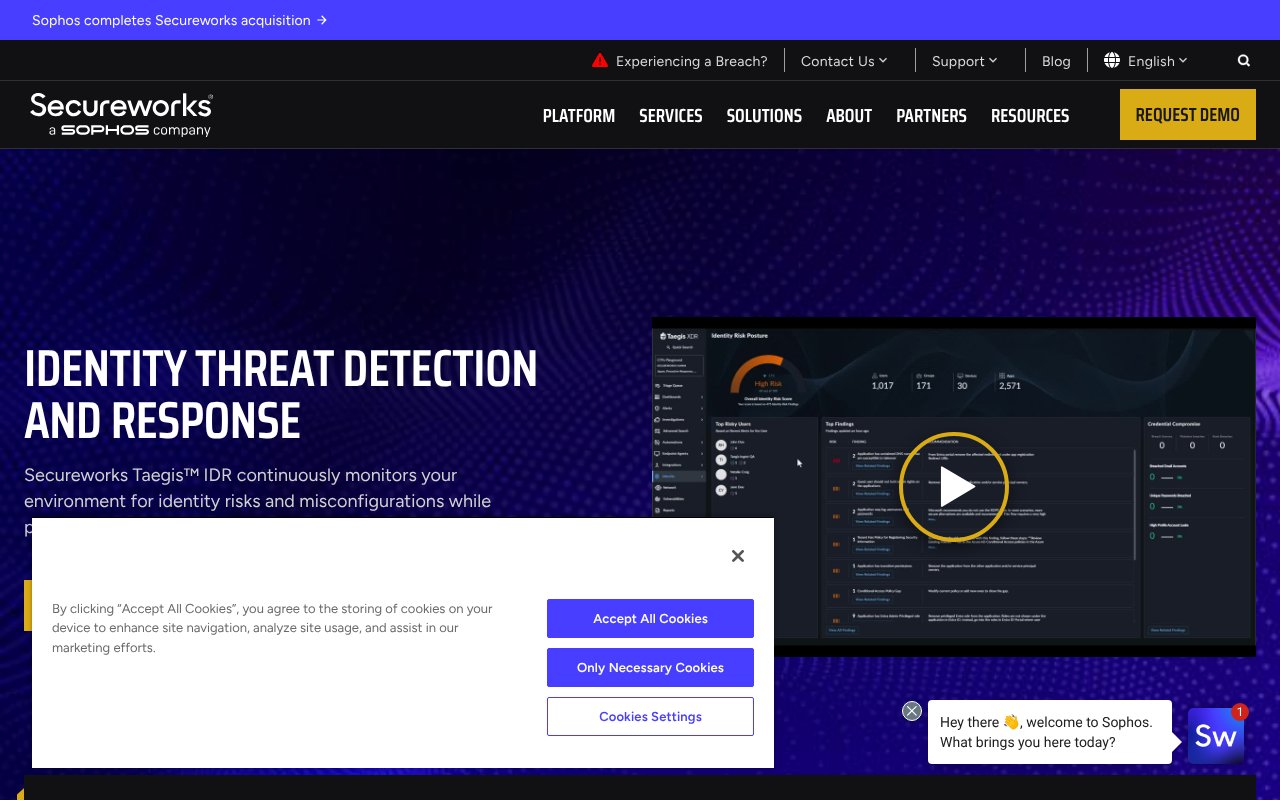 Screenshot of secureworks.com