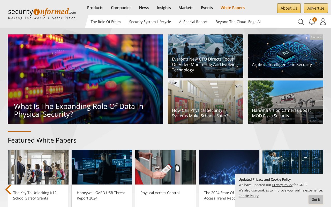 Screenshot of securityinformed.com