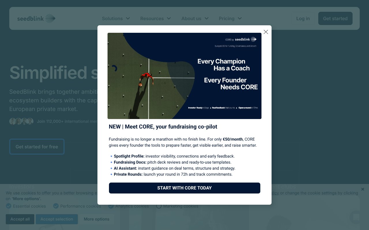 Screenshot of seedblink.com