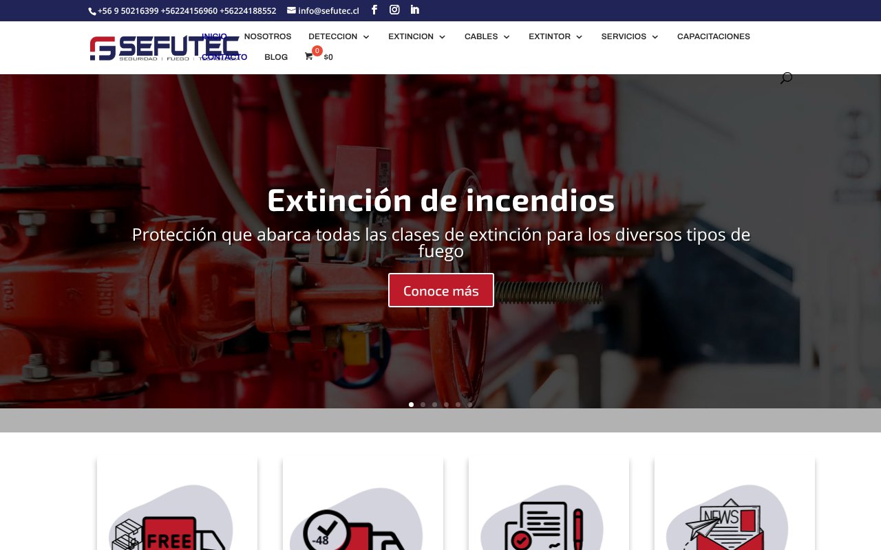 Screenshot of sefutec.cl