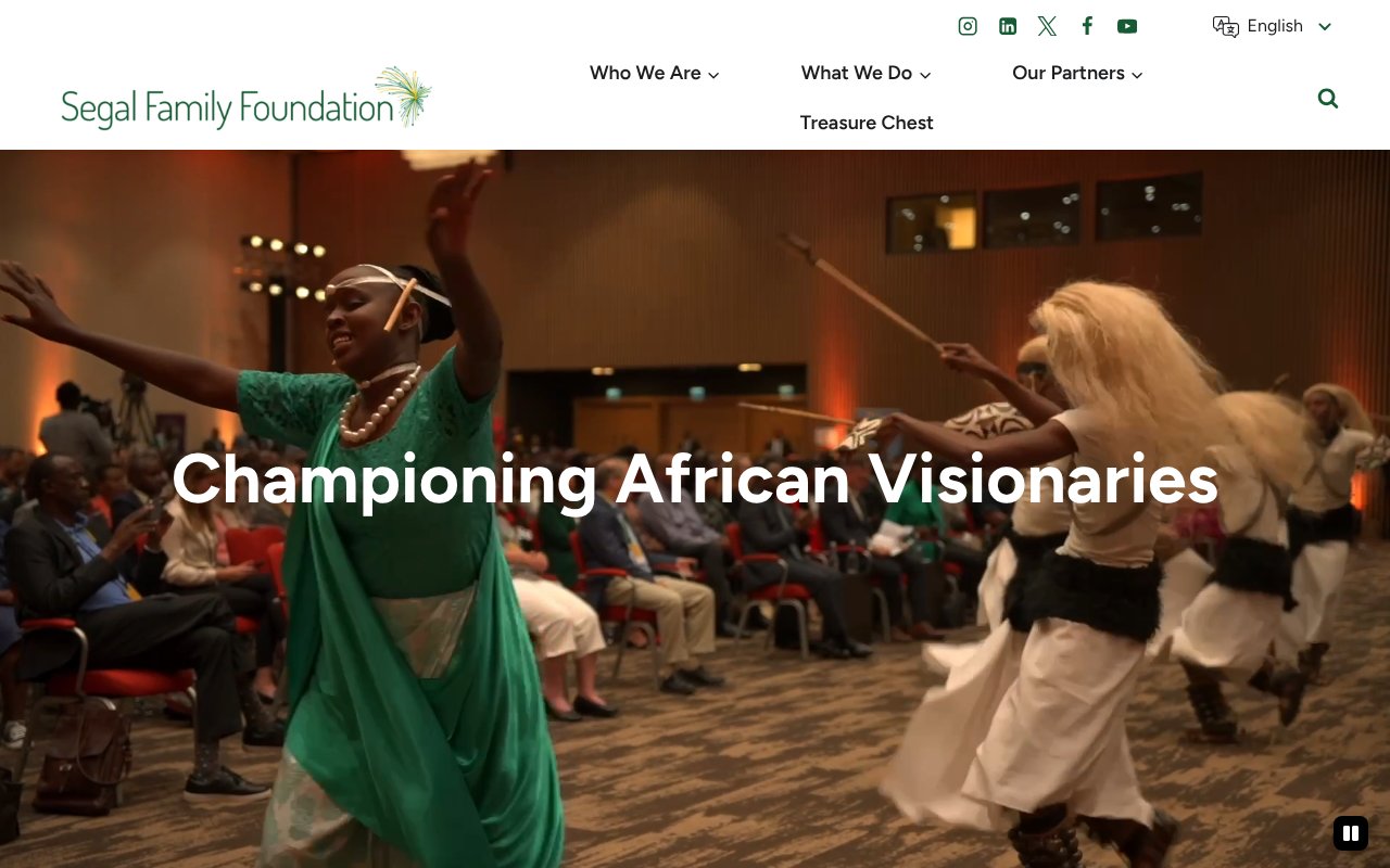 Screenshot of segalfamilyfoundation.org